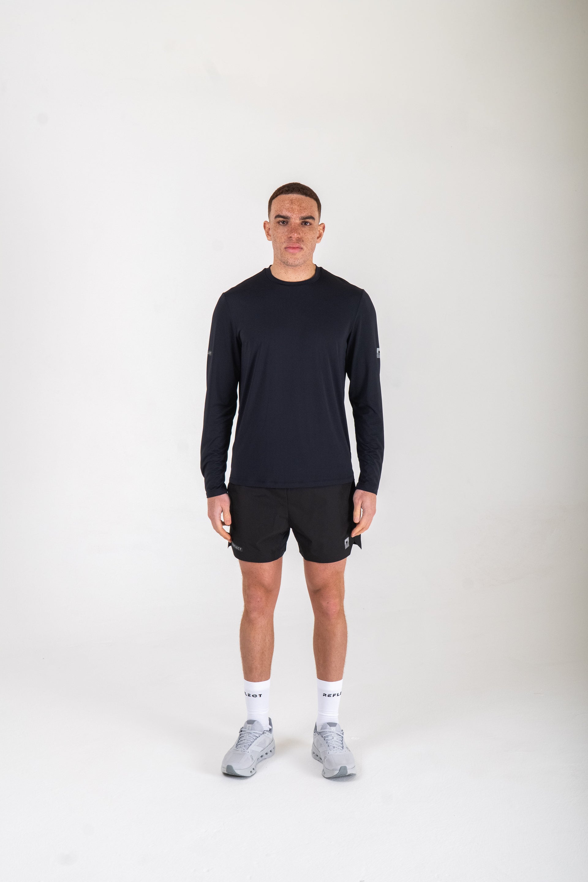 Reflect Men's Long Sleeve Tops — Performance Long Sleeve Tee in Navy