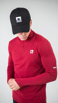 Core ID Quarter-Zip Cherry Red