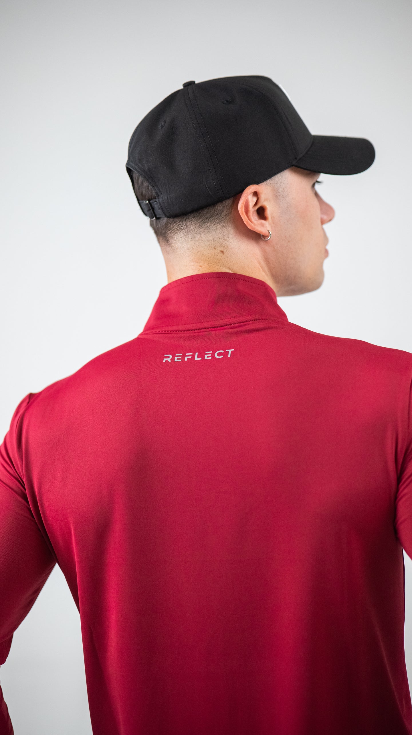 Core ID Quarter-Zip Cherry Red