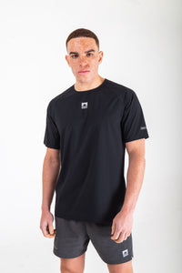 Reflect® Mesh T-Shirt Black worn on model — lifestyle