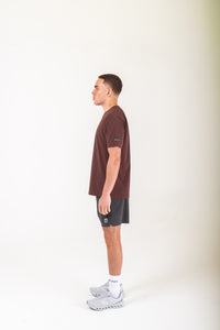 Reflect® Mesh T-Shirt Maroon worn on model — lifestyle