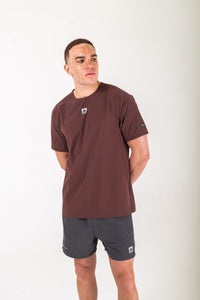 Reflect® Mesh T-Shirt Maroon — full lifestyle shot