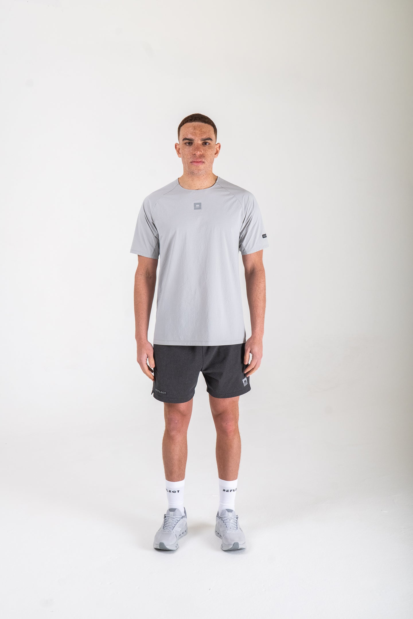Men's Reflect® Mesh T-Shirt in Grey — front view