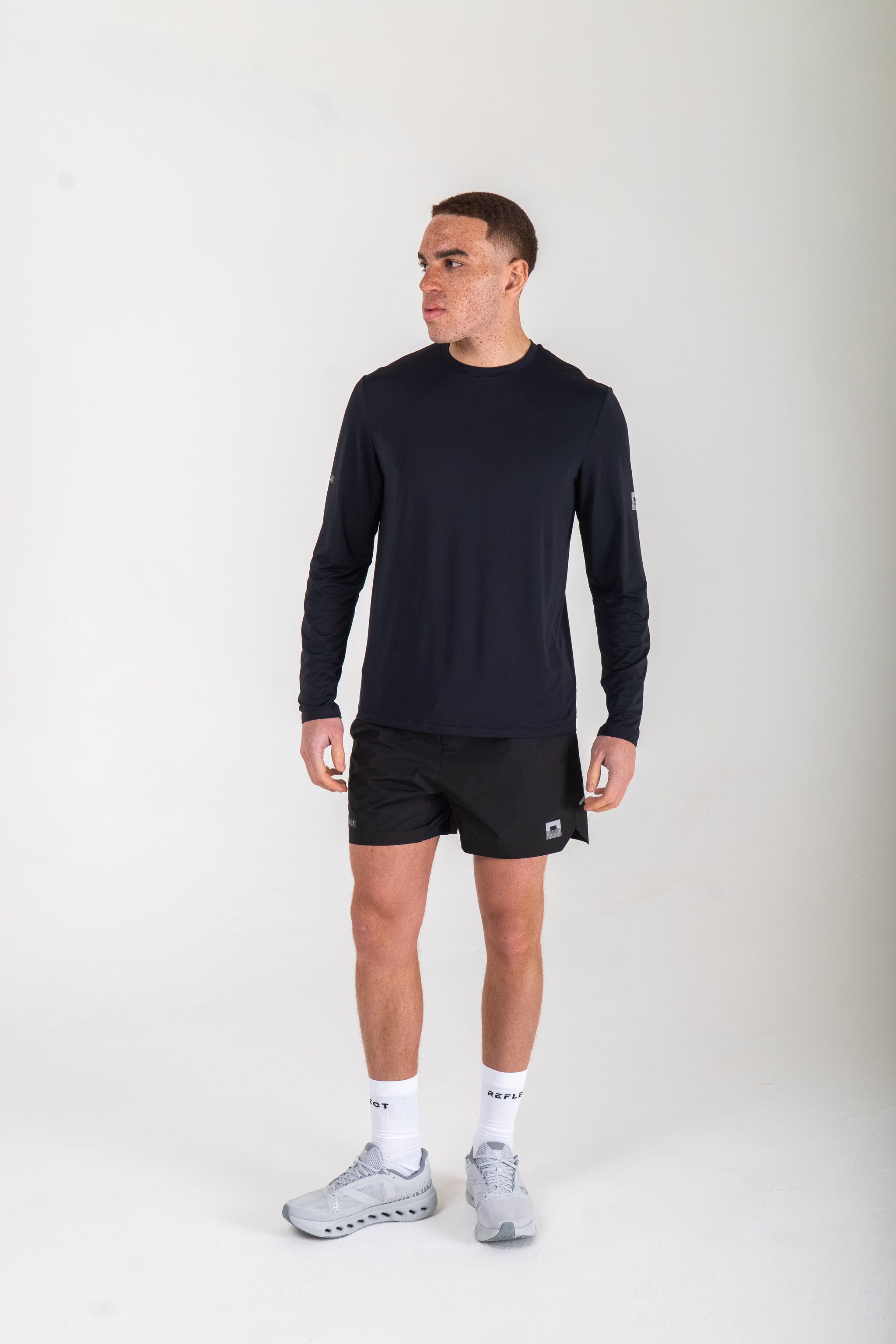 Reflect® Long Sleeve T-Shirt Navy — side view