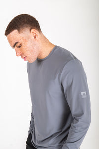 Reflect® Long Sleeve T-Shirt Grey — fabric close-up